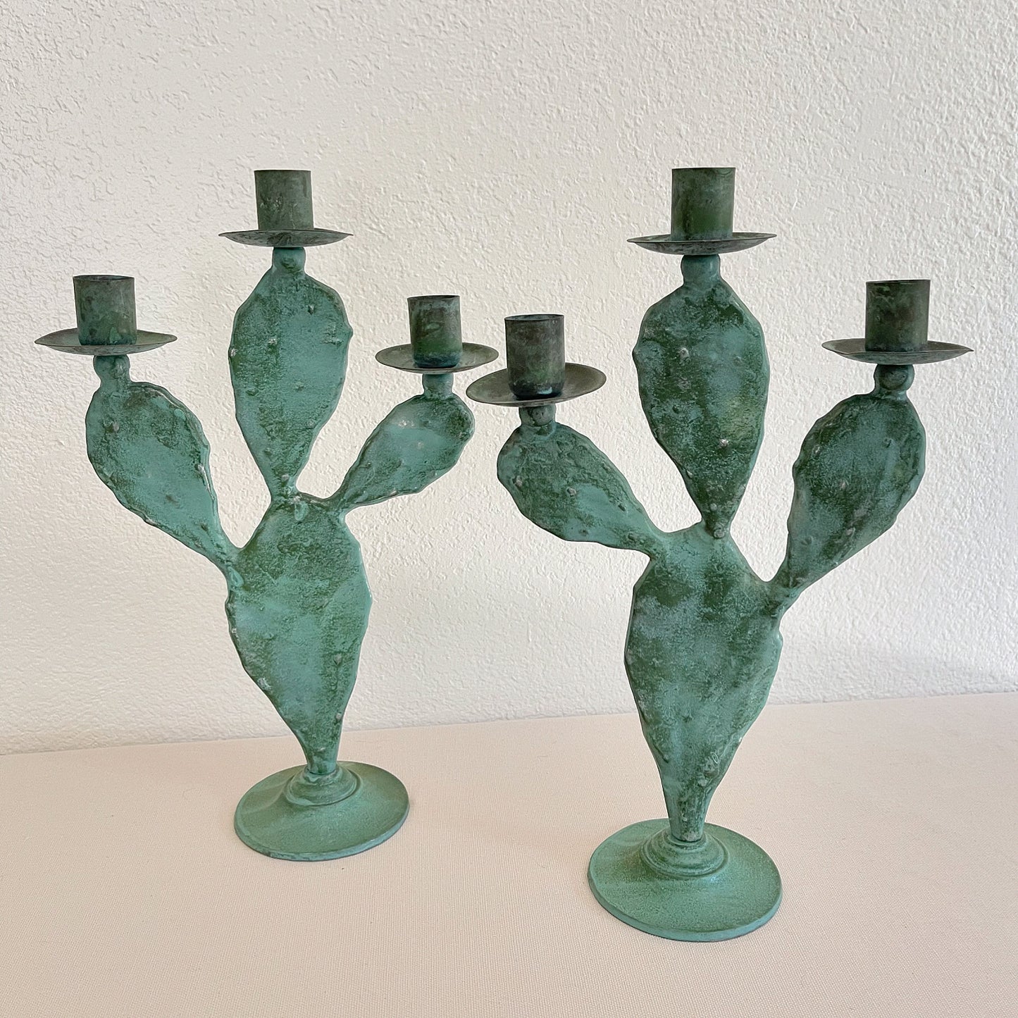 Pair of Cactus Candle Holders